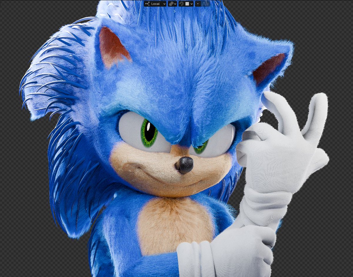 BTBAnim's tweet image. More looks at Sonic&apos;s body so far, still got some work to do
#SonicMovie3 #blender3d