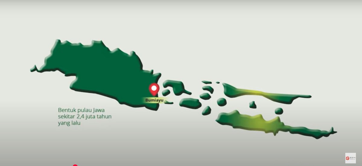 zakiberkata's tweet photo. Ini aja, pulau Jawa 2.4 juta tahun yang lalu. 

Sumber : Youtube BRIN https://t.co/mNSdFMu5Zv
