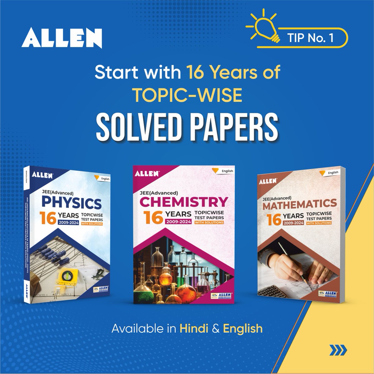 ALLENkota's tweet photo. π Shop the JEE advanced topic-wise papers: https://t.co/SUnu8PpyyF
π Call: 0744-3556756
#ALLENBooks #PYQ #StudyBooksAtDoorstep #Bookstagram #IITJEE #JEEAdvanced #JEE2025 https://t.co/aZMI6D04XC