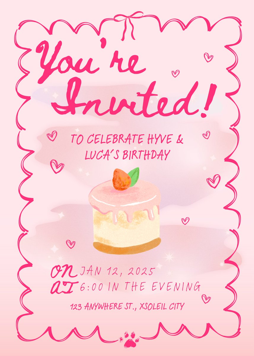 villioncake's tweet photo. 『  𝚈𝚘𝚞'𝚛𝚎 𝙸𝚗𝚟𝚒𝚝𝚎𝚍!   』

Happy belated birthday to both @kaichuuz and @hyvenhell0! 
It's a late invitation but never too late to wish you both a good birthday. 

EAT CAKE 🎂 https://t.co/EfNHLCyQuk