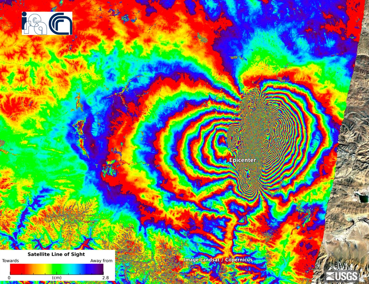 Fernando Monterroso (@maferp_13) on Twitter photo the Automatic Sentinel-1 #DInSAR coseismic Interferogram (Descending Pass) (Track 121) for the recent seismic in China with a magnitude of Mw 7.1 , is available on <a href="/EPOSeu/">EPOS</a>
geoportal <a href="/CnrIrea/">CNR-IREA</a> <a href="/FraxInSAR/">Francesco Casu</a> <a href="/claudiodeluca/">Claudio de luca</a> <a href="/SimoneAtzori73/">Simone Atzori</a> <a href="/dott109/">Michele Manunta</a> the Automatic Sentinel-1 #DInSAR coseismic Interferogram (Descending Pass) (Track 121) for the recent seismic in China with a magnitude of Mw 7.1 , is available on <a href="/EPOSeu/">EPOS</a>
geoportal <a href="/CnrIrea/">CNR-IREA</a> <a href="/FraxInSAR/">Francesco Casu</a> <a href="/claudiodeluca/">Claudio de luca</a> <a href="/SimoneAtzori73/">Simone Atzori</a> <a href="/dott109/">Michele Manunta</a>