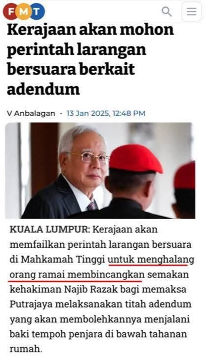morasaki12's tweet photo. Inilah PM yg suatu ketika dulu melaungkan kebebasan bersuara, hari ini dah hilang kuntul

Kerajaan madani sendiri yg sorok titah sehingga rakyat Malaysia bersuara, hari ini kau nak tutup pula mulut rakyat utk tidak bercakap tentang titah addendum lagi ? https://t.co/bGtNQhC49E
