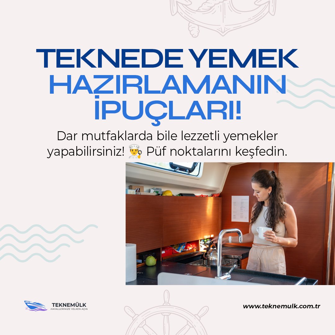 teknemulkcomtr's tweet photo. Küçük bir tekne mutfağında yemek yaparken pratik ve hızlı tarifler tercih edin. Önceden plan yaparak malzemelerinizi hazırlayın. Özellikle kolay saklanabilir ve çabuk bozulmayan yiyecekleri tercih edin. 🍴🍅🧀🛳️

 #PratikYemekler #TekneMutfağı https://t.co/tYPLhmQQbA