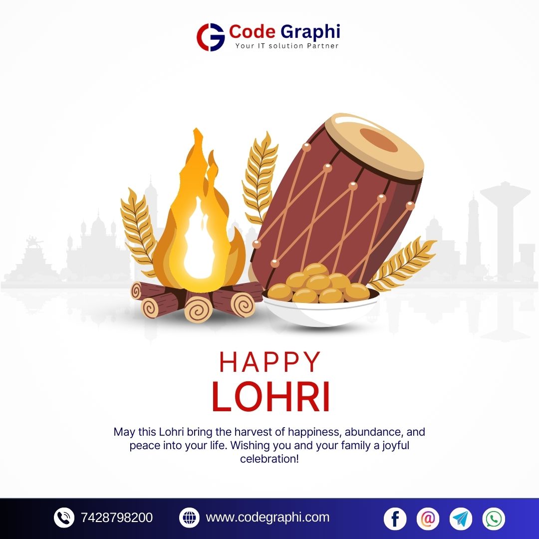 codegraphitech's tweet photo. May this Lohri bring the harvest of happiness, abundance, and peace into your life. Wishing you and your family a joyful celebration! https://t.co/NUEuBArnN8
