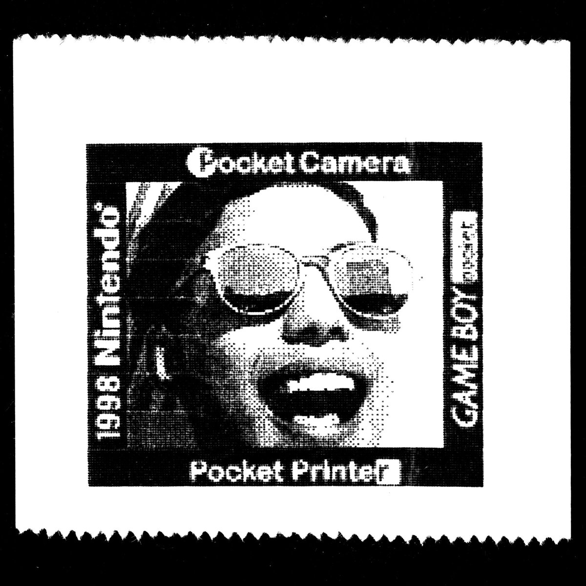 pokecamedays's tweet image. Nintendoポケットカメラで撮った色んな顔（看板）

The face of a person taken with the Game Boy Camera.

#gameboycamera #pocketcamera