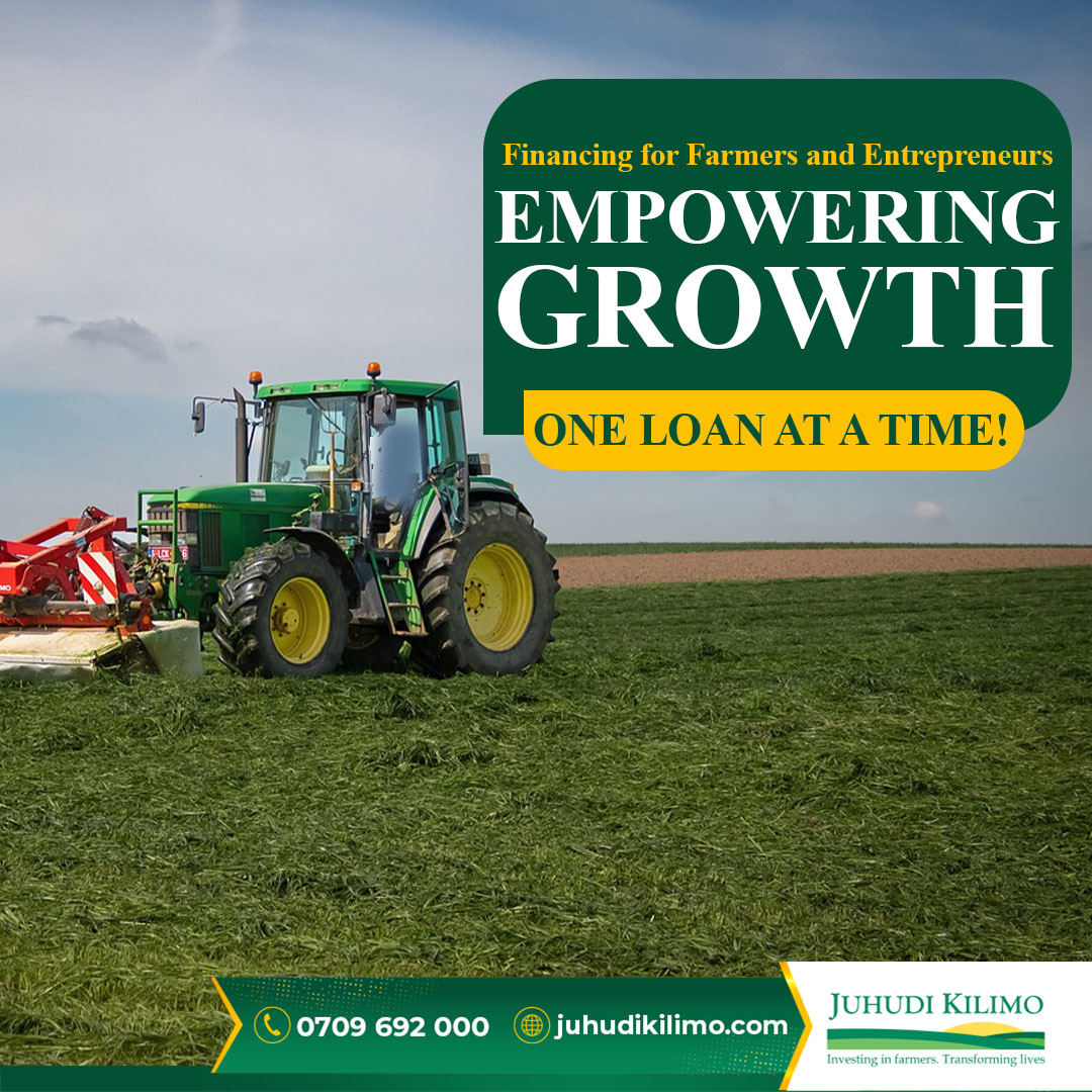 Empowering smallholder farmers and micro-entrepreneurs to thrive! At Juhudi Kilimo, we're dedicated to providing the financial tools and support you need to grow your dreams. Together, let’s cultivate a brighter future!

#Empowerment #Agriculture #MicroFinance