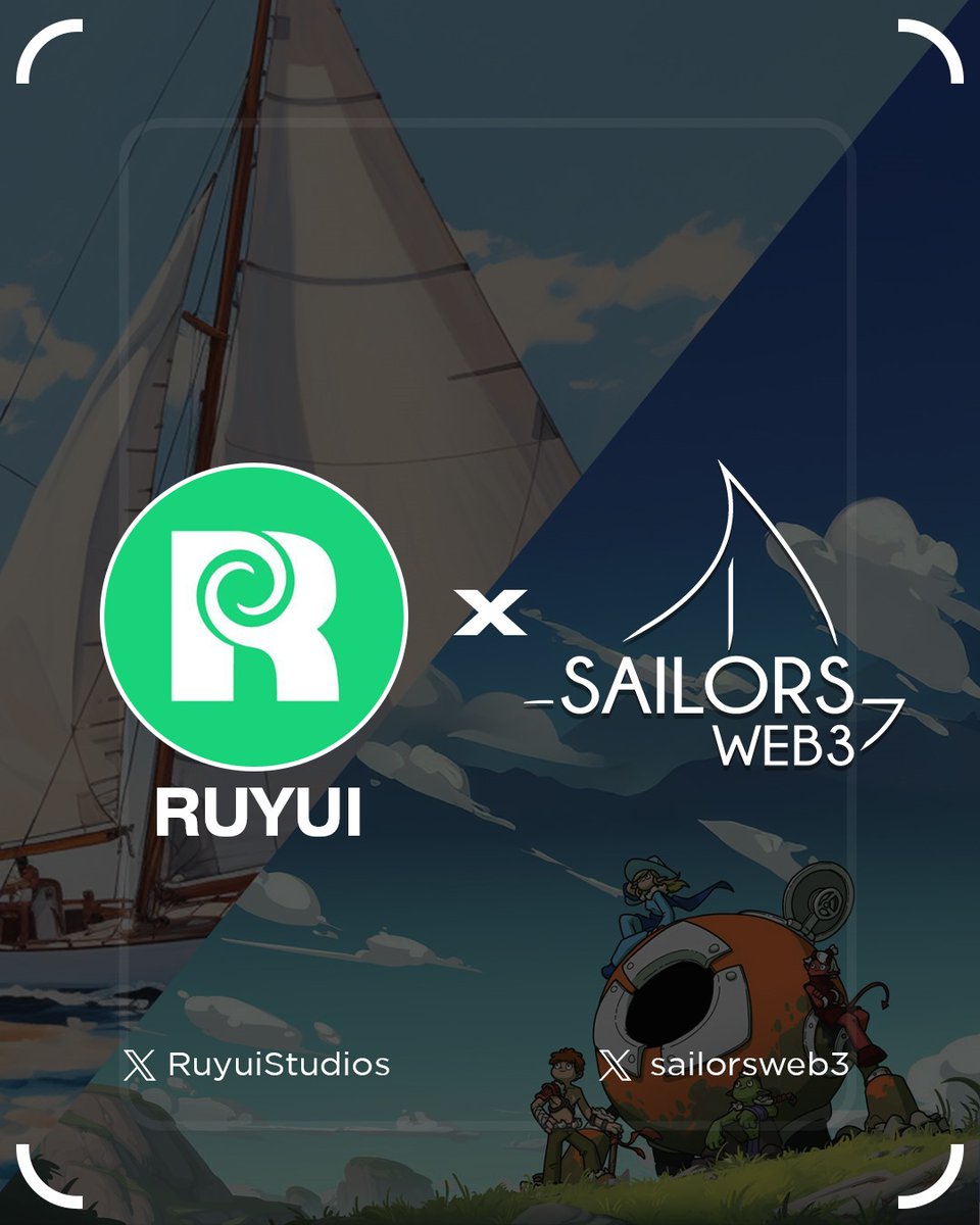 sailorsweb3's tweet photo. Hey rowers, another big addition to our crew @RuyuiStudios  we are happy to announce our partnership with them! Join our discord for giveaways https://t.co/hCS3oXUtlz