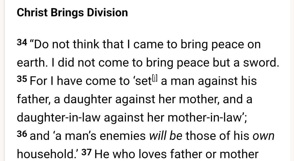 NotinToSee's tweet photo. @TheRealSmulk @purplepillz_ @reddit_lies You cherry-pick the Qur'an and the Bible, at least you're consistent.

Your Prince of Peace didn't come with peace, fascinating. One could call that a contradiction. https://t.co/XugftDpxbE