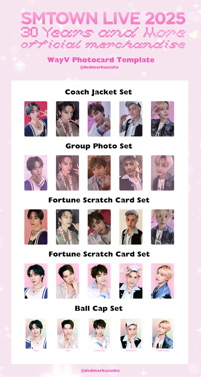 SMTOWN LIVE 2025 1st OFFICIAL MD WayV Photocard Template 威神V