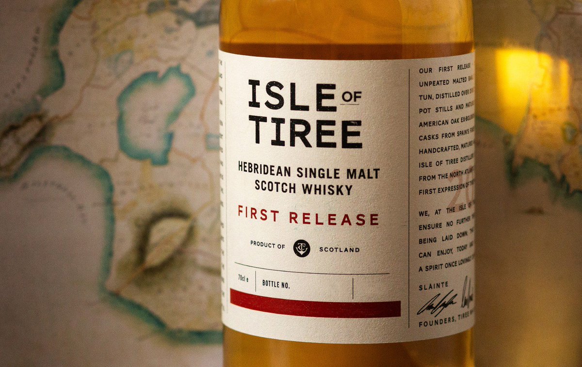 spiritsbusiness's tweet photo. Isle of Tiree's First Release is now available on the distillery’s website https://t.co/49RyzB2Kll https://t.co/H8yUZHYCCF