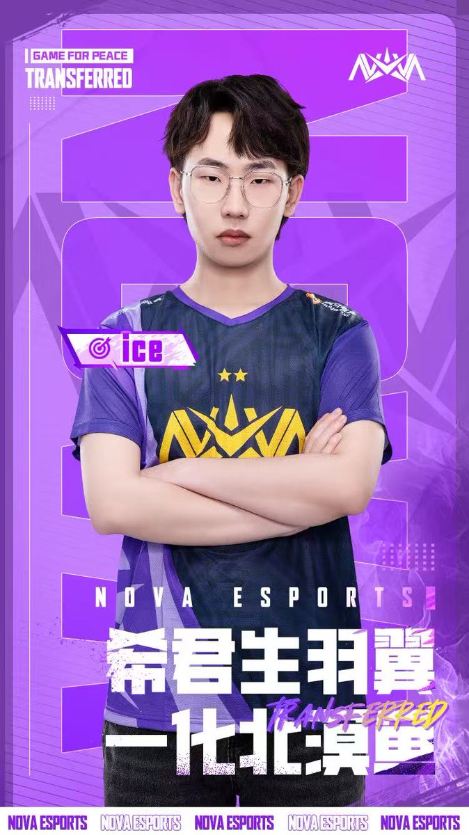 🟣[Fuzhou NOVA Peace Elite Roster Change Announcement] - NV ICE

Former Fuzhou NOVA Peace Elite player Wang Ziyi (ID: ice)  has officially transferred to KBG Esports Club

MORE👉 facebook.com/share/p/15jebD…

#novastrong #novaesports #pubgm #pubgmobile #peaceelite #PEL2025 #PEL