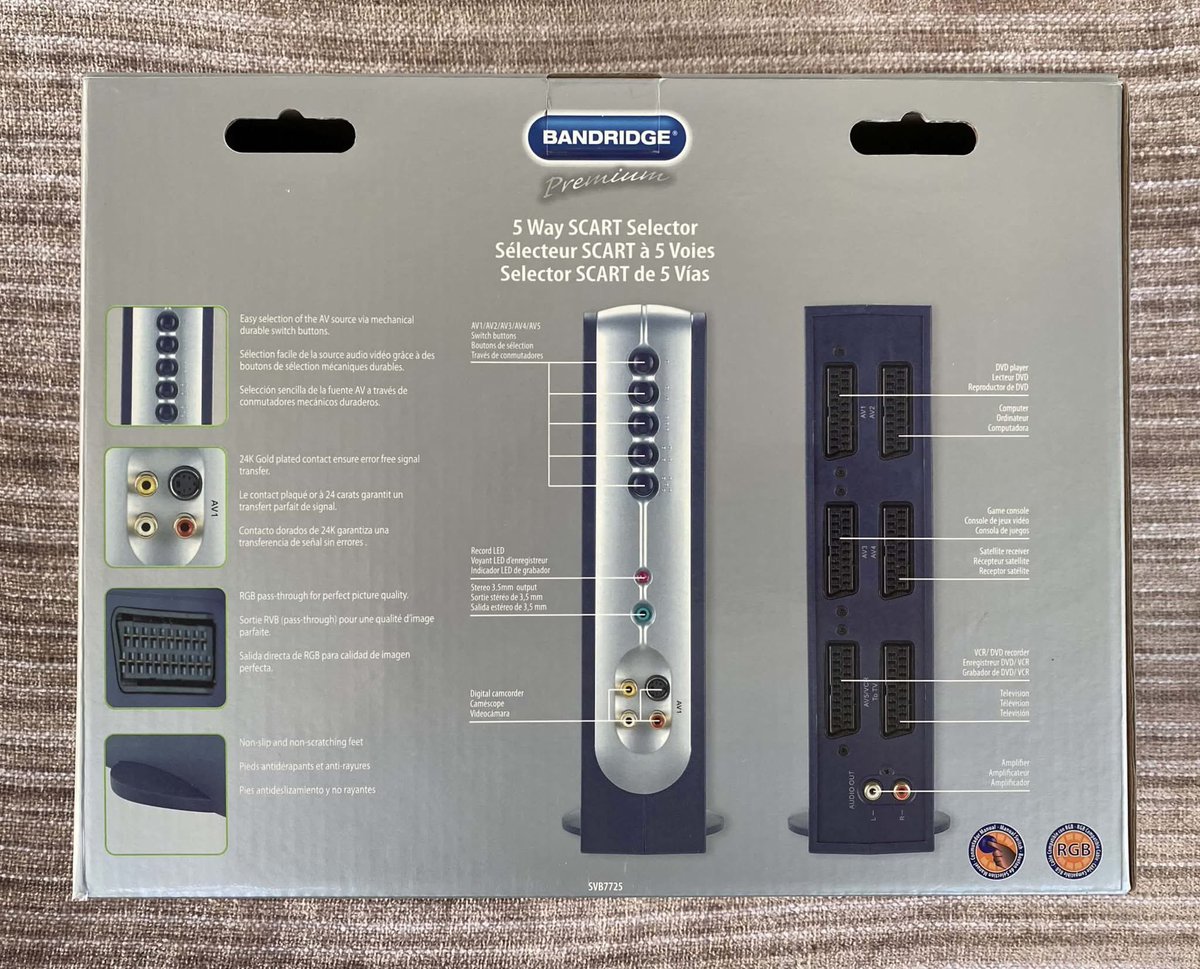 PadPoet's tweet image. Do these require modding? Are all units sending power back to the console like mentioned in the retro gaming community? Had this for years and I’m about to use it now, thanks. It’s the Bandridge scart switcher, late revision unit, SVB7725. #retrogames #RETROGAMING #scart