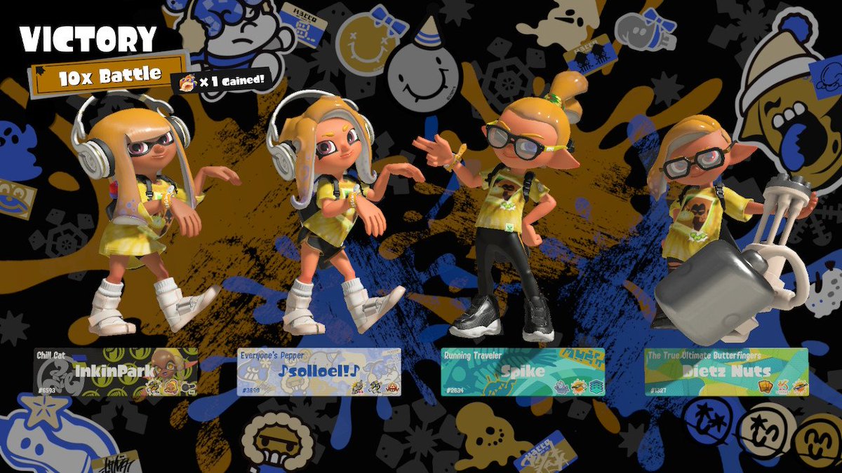 InklingSpike's tweet photo. Another fest in the books
@Chocolate_Worm 
#Splatoon https://t.co/Qdy1ZsiIoY