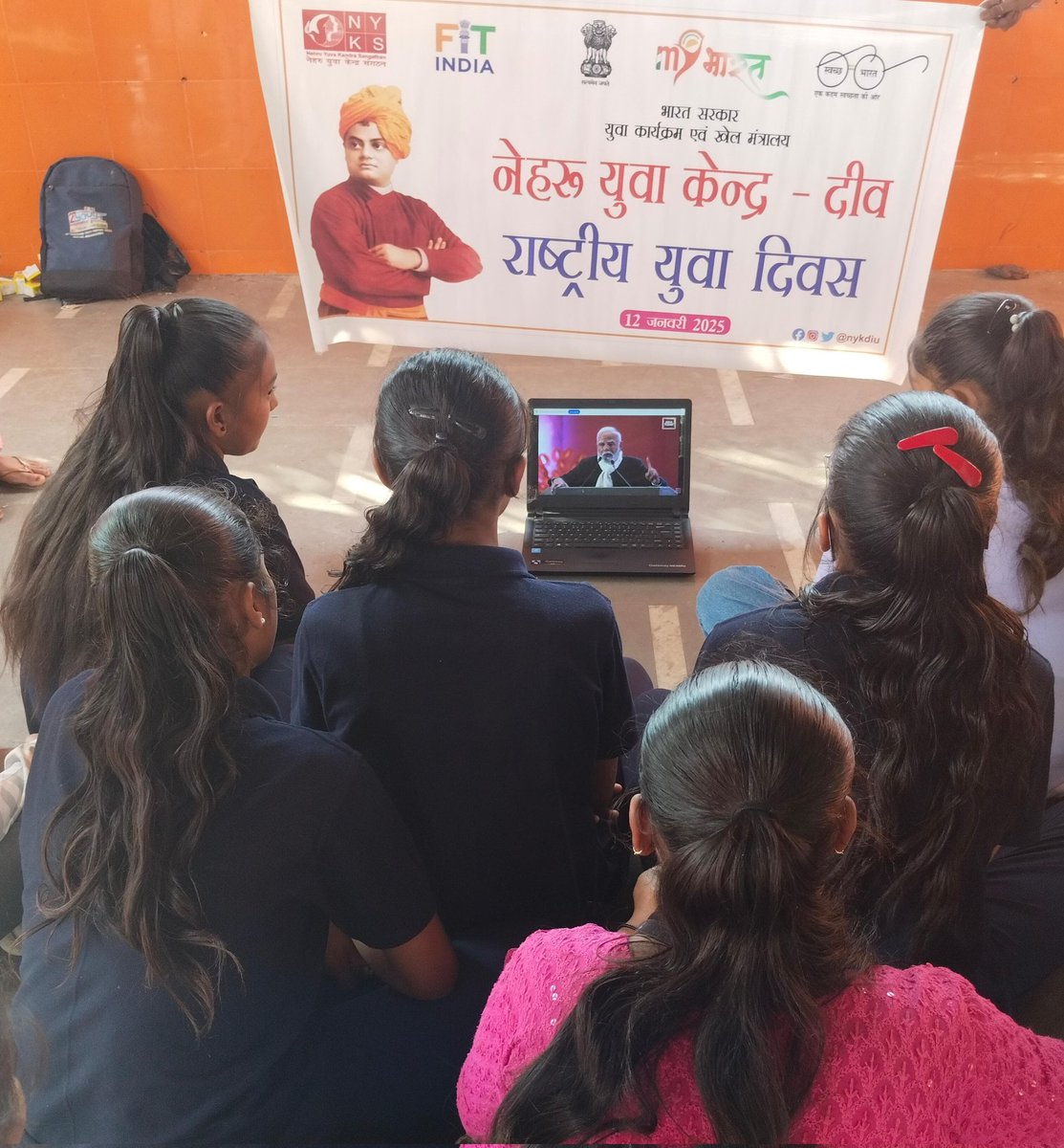 DiuNyk's tweet photo. Knowledge Competitions organised by NYK Diu on the occasion of #NationalYouthDay 2025 and also witnessed the addresal of Hon'ble PM Sir during #NYF2025 @mybharatgov @nyksindia @YASMinistry @nyksgujarat @RdnyksWZ https://t.co/kzXaSjGnL8