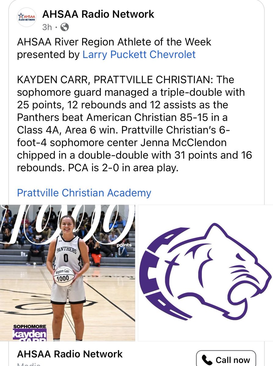 Aubcarr's tweet photo. A TRIPLE-DOUBLE and AHSAA River Region Athlete of the Week. @kaydenbballer27 https://t.co/Q4LXHuuWvg