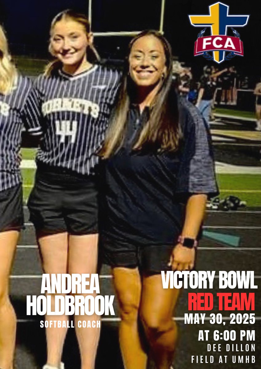 Congratulations to <a href="/MadisonHester11/">Madison Hester 2025</a> <a href="/RayleeGlover/">Raylee Glover</a> <a href="/Coach_Aaaaa/">Andrea Holdbrook</a> for being selected to represent GHS Softball in the <a href="/HeartofTexasFCA/">Heart of Texas FCA</a> Victory Bowl on May 30 at UMHB