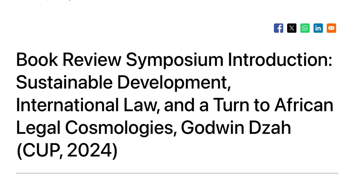 🔊New Book Review Symposium 

“I narrowed down further to address a relatively manageable question within the broader context of international law. It is in this sense that this book emerges as a primer, a first of its kind, and a pioneering legal study on the concept of