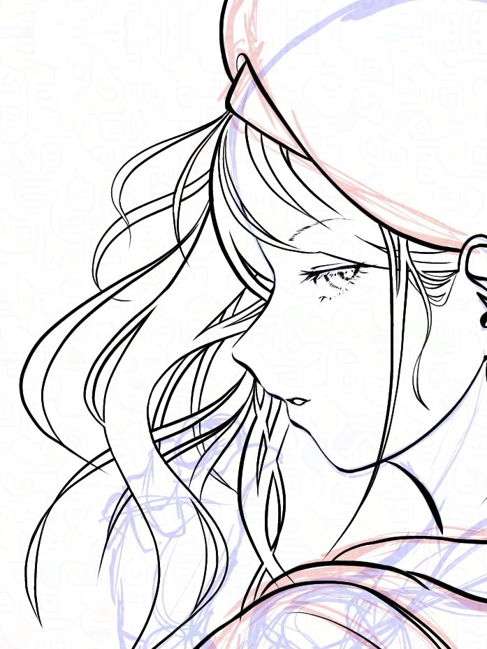 「なにか描き始めましたちょっとやってみたいことがあるので今回はデジタルで。 」|おかめのイラスト