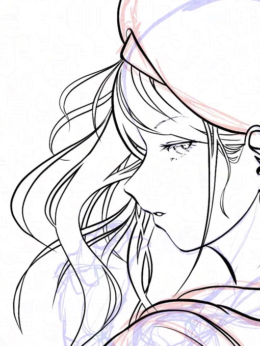 なにか描き始めましたちょっとやってみたいことがあるので今回はデジタルで。 