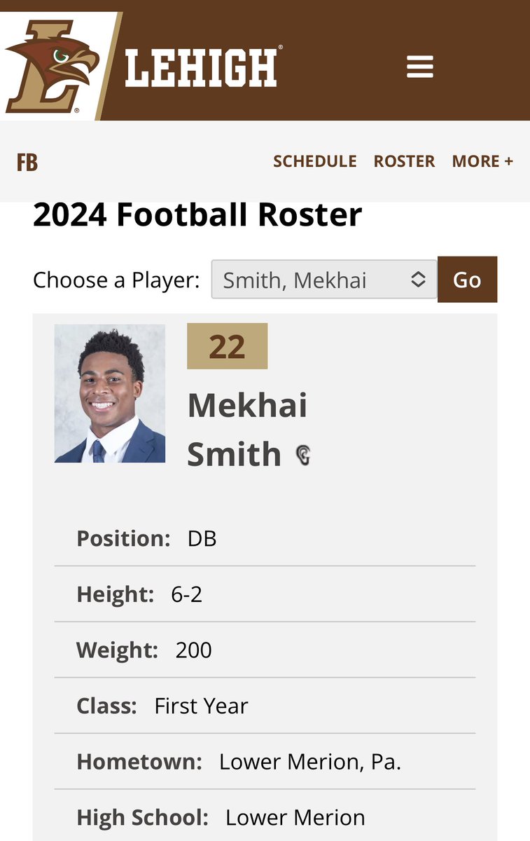 mekhai smith (@smithmekhai) on Twitter photo 2024 Patriot League Champs
40tkl
True Freshman
<a href="/LehighFootball/">Lehigh Football</a> <a href="/Coach_MikeKash/">Mike Kashurba</a> <a href="/coach_cahill/">Kevin Cahill</a> 2024 Patriot League Champs
40tkl
True Freshman
<a href="/LehighFootball/">Lehigh Football</a> <a href="/Coach_MikeKash/">Mike Kashurba</a> <a href="/coach_cahill/">Kevin Cahill</a>