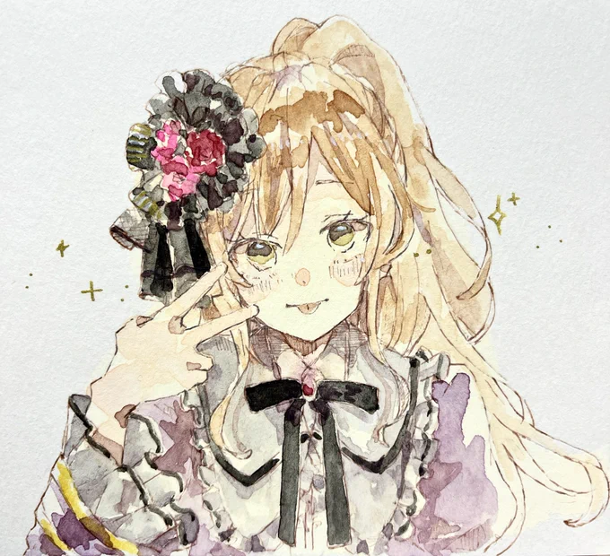 バンドリの今井リサちゃんを描きました 