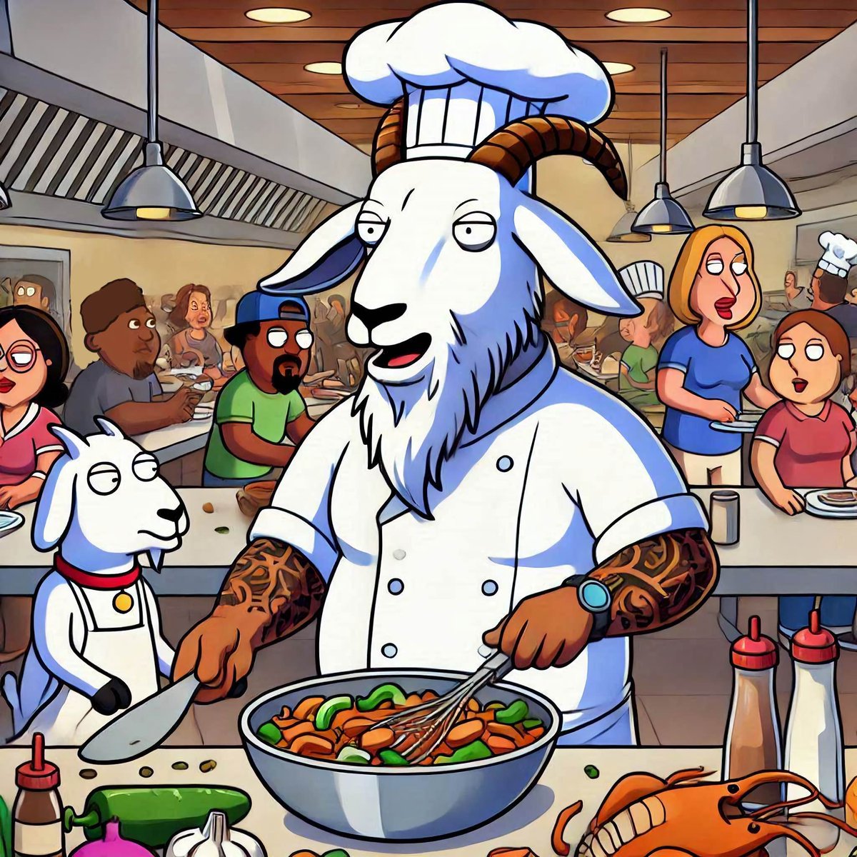 GOATS_immortal's tweet photo. The GOATS are cooking something BIG. Can you guess what’s dropping soon? 👀🐐 https://t.co/o0xwCLiEXo