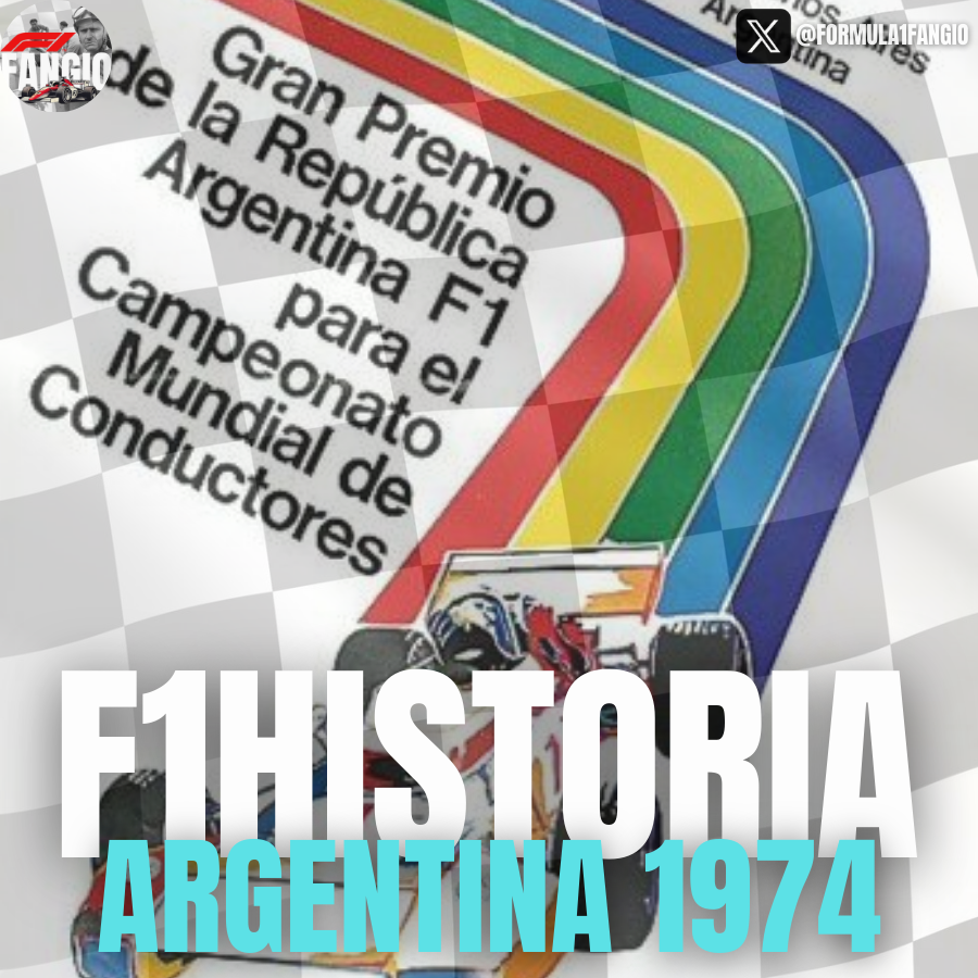 Formula1Fangio's tweet photo. 🏁 Un día como hoy en 1974 se corría el GP de #Argentina en el Autódromo Oscar y Juan Gálvez de #Buenos Aires.
🥇 1° Denny #Hulme 🇳🇿 McLaren
🥈 2° Niki #Lauda 🇦🇹 Ferrari
🥉 3° Clay #Regazzoni 🇨🇭 Ferrari
¡Gran inicio de temporada para #Ferrari y #McLaren! 🚗💨 https://t.co/MdlysclkX0