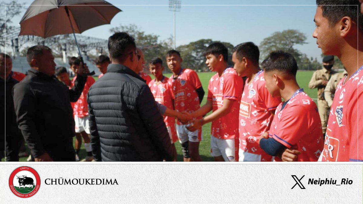 Neiphiu_Rio's tweet photo. Visited Chümoukedima
Football Stadium; one of the venues for Nagaland Super League. Interacted with footballers training for the League. Looking forward to Nagaland's 1st professional league under @NagalandOlympic, @NagalandNFA, &amp; supported by @IndianFootball. Best wishes to all. https://t.co/Cs8evTRqNI
