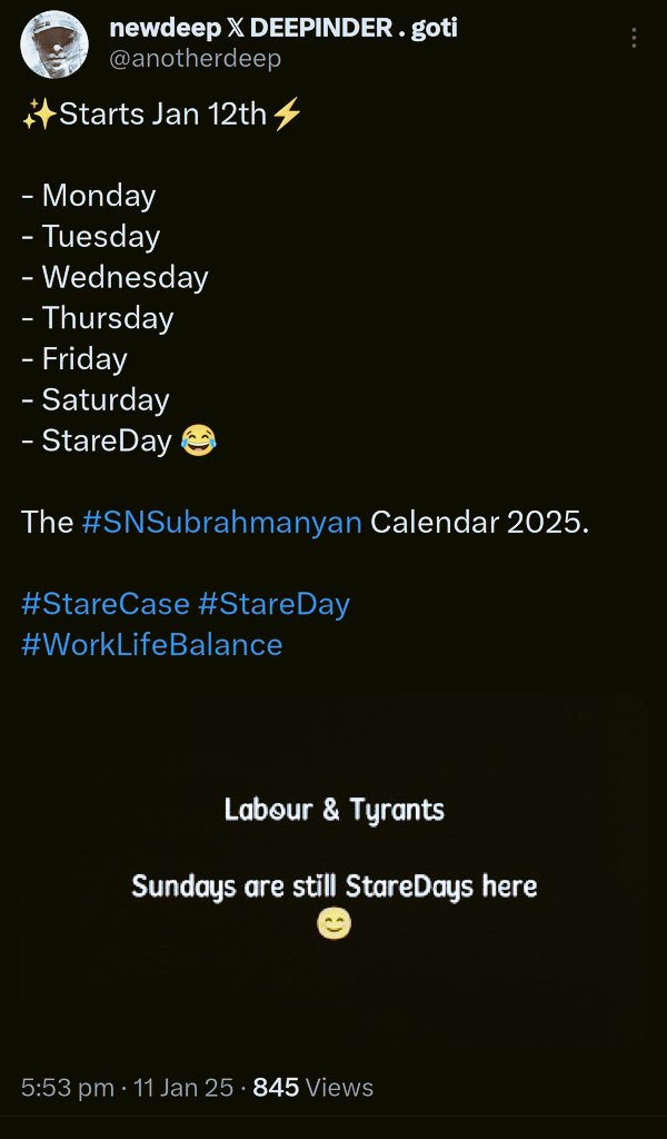 anotherdeep's tweet photo. @harimenon_bb Hey @supriya_speaks @timesofindia,
Hari Menon's #StareDay tweet on 12 Jan 4:35pm.
Mine a day earlier, 11 Jan 5:11pm at https://t.co/xLjIE3nwOV
Also 11 Jan 5:53pm at https://t.co/pAp24d5BHX
So how're you saying he rechristened Sunday as StareDay at https://t.co/XG6KcmVWWX
Errata😃 https://t.co/lPxIfhTGAj