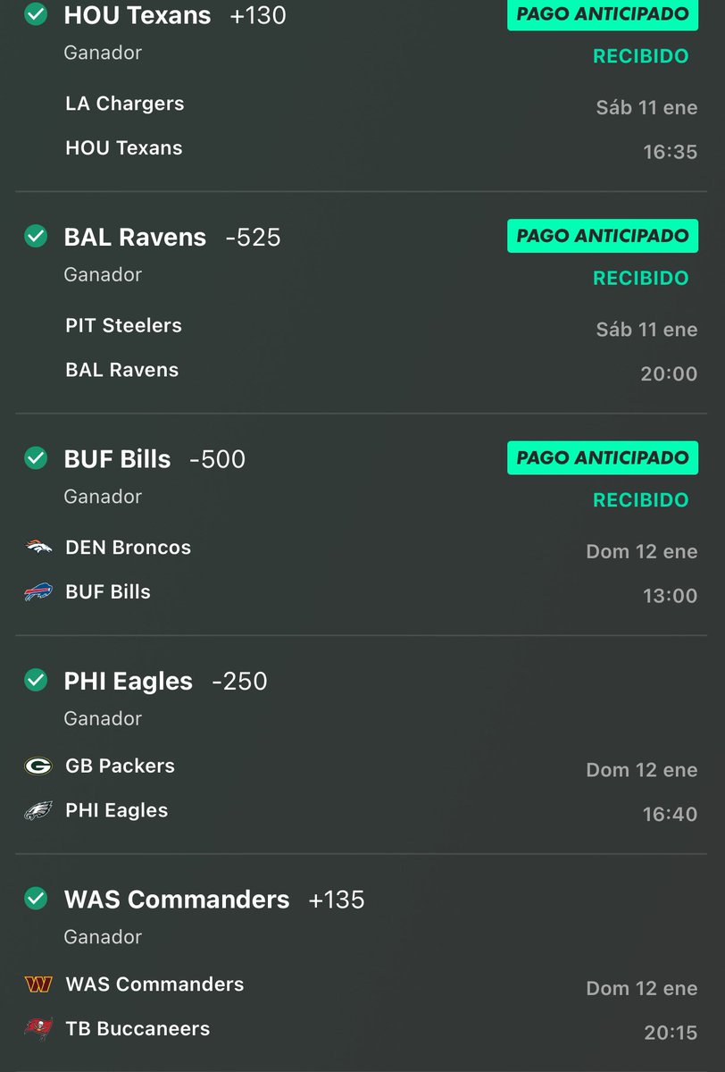 picksdeDiego's tweet image. ALV MI JUGADA FAVORITA DE TODO LO QUE VA DE PLAYOFFS DE LA MANO DE JAYDEN DANIELS

Del primer parley solo me falta la de mañana para acertar toda la jornada 🤑