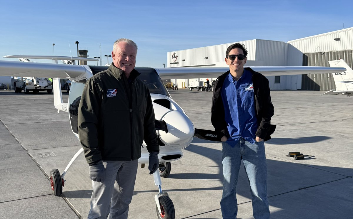 ElementalAvia's tweet image. We were thrilled to have the @Skymates_Inc team visit KICT to pick-up their new @pipistrelEU Alpha Trainer! ✈️ The Skymates #pipistrel fleet is growing fast with Pip #2 finding its way home in Grand Prairie, TX. Thank you to CFIs Chris and Nick for popping in and see you soon! 👋
