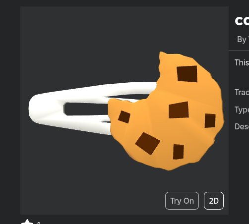 NEW COOKIE HAIRCLIP UGC!! ♡

buy it here: 
roblox.com/catalog/121022…

join the group: 
roblox.com/communities/33…

#ROBLOX #UGC #RobloxUGC #ugccommunity