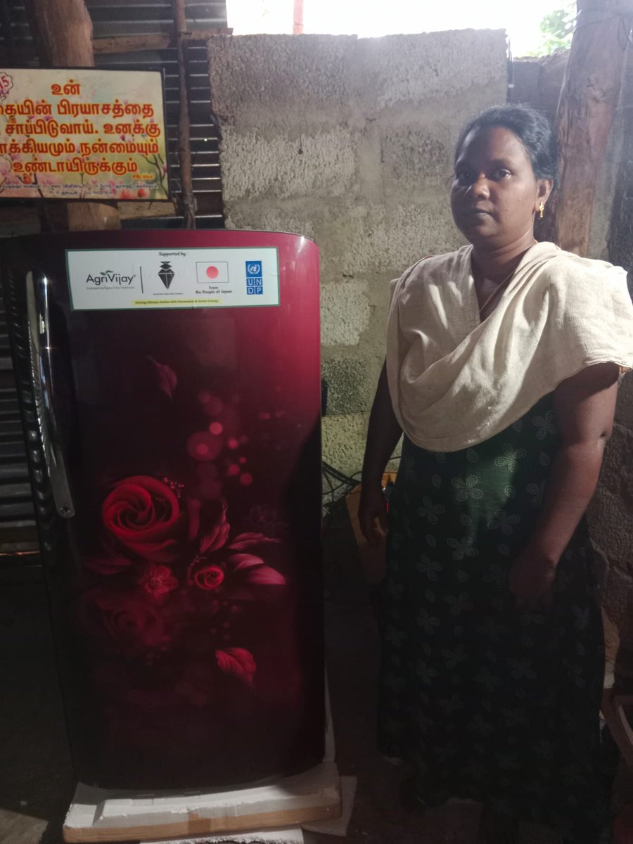 AgrivijayT's tweet image. Empowering #fish &amp;amp; #perishables farmers in #Tribal regions of #Tamilnadu for @UNDP_India @JapanGov
with Bharatiya Vikas Trust installing customized #Solar #Offgrid Refrigerators/Freezers mitigating #postharvestlosses for 50 farmers in coastal villages Farmer Name - Miss Usha