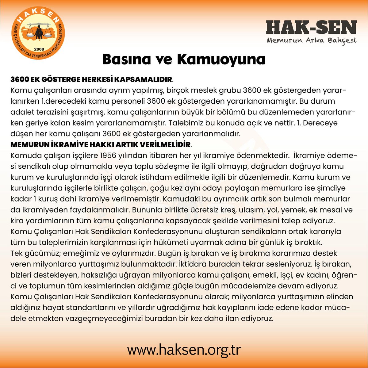 İş bırakıyoruz. 
#eğitimhaksen