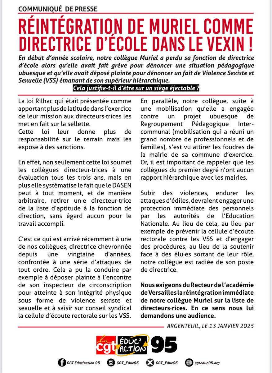 CGT Éduc’action 95 tweet media