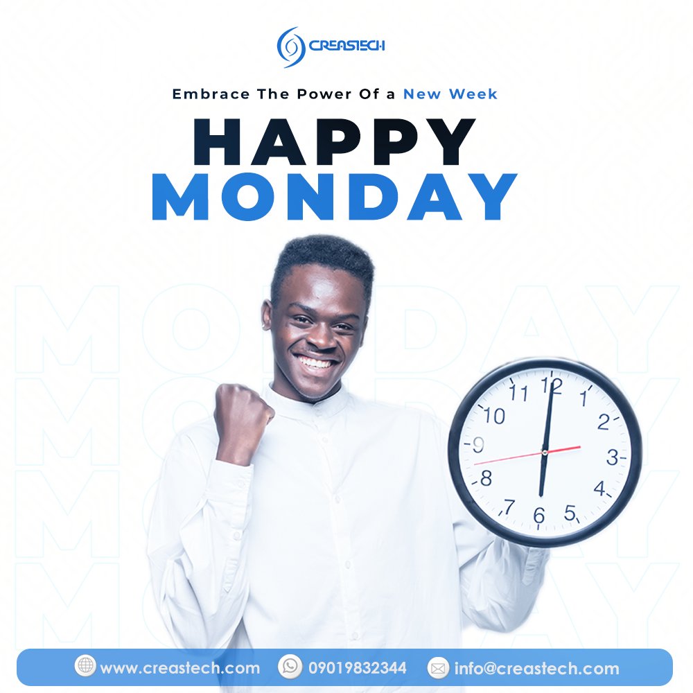 CreastechL's tweet photo. Embrace the Power of a New Week with Creastech
As we step into a new week, it's time to reset and unlock your potential! Here are a few tips to make the most of it

Let’s make this week one of growth and innovation together! 💪✨ #creastechlimited #newweeknewgoals https://t.co/f5OjBLgmeE