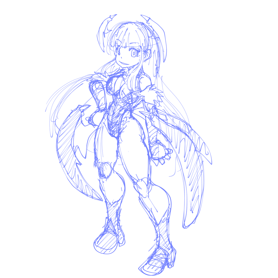 モリガン・アーンスランド 「2025-01-09〜2025-01-12 #一日一絵 」|ふゆ(ドとレとミとキュとゴとヱの音が出ない)のイラスト