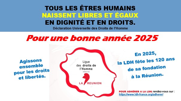 Bonne année 2025: agissons ensemble pour nos droits et libertés.