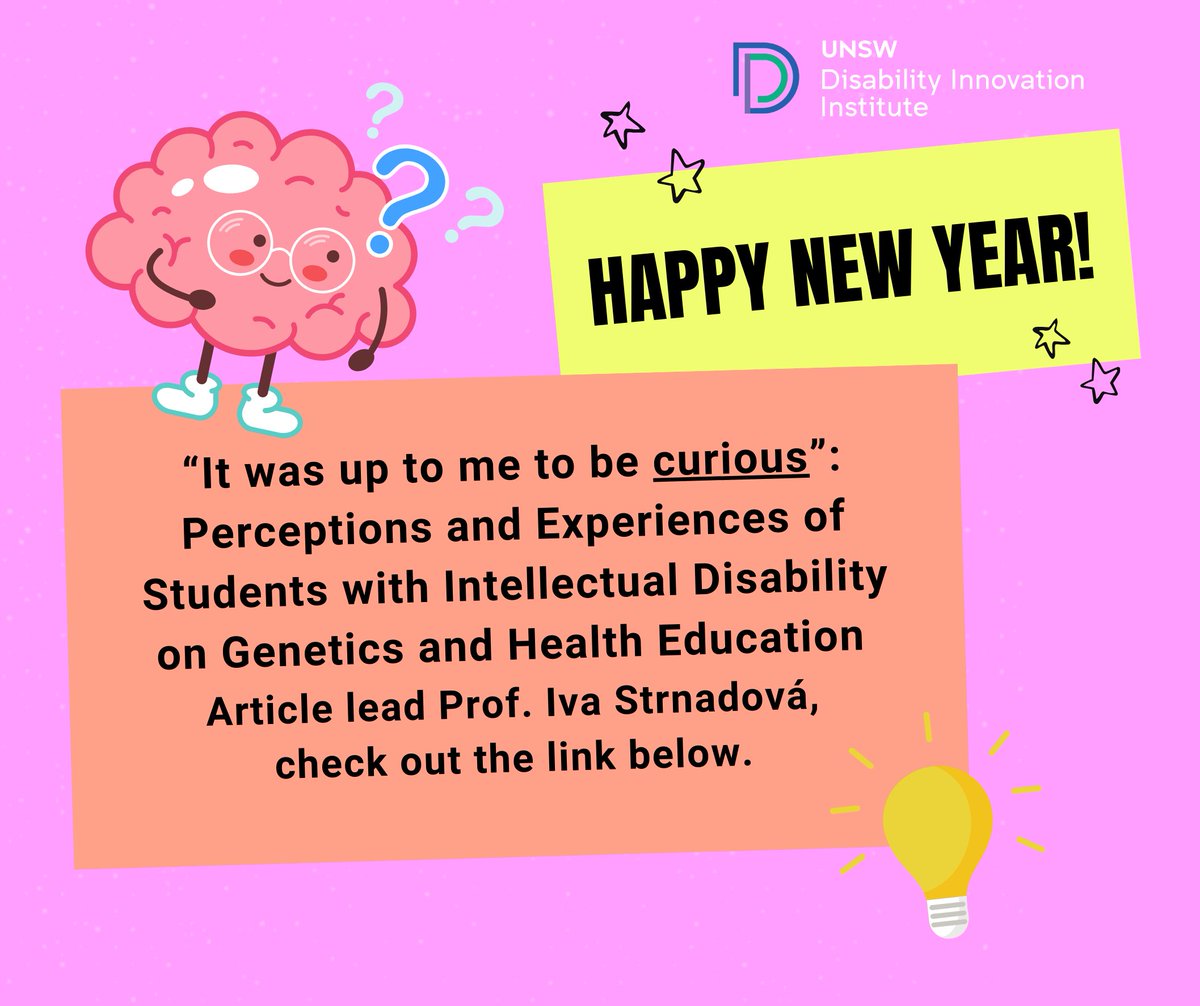 Happy New Year! 
A good place to start the year is with curiosity - a concept explored in this pre-print article from Prof. Iva Strnadová and members of the DIIU Team. 
Link: assets-eu.researchsquare.com/files/rs-56357…