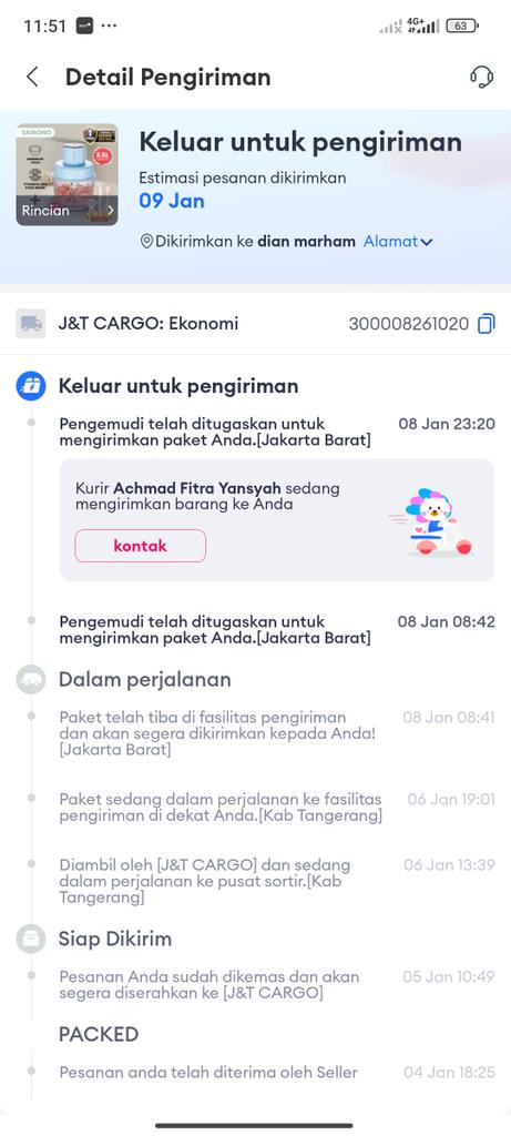 dianmasida's tweet photo. @jtcargoid min paket ak ini kenapa stak nya lama banget ya ? Mana barang pecah belah lg.. https://t.co/LVqM7Kr0Bh