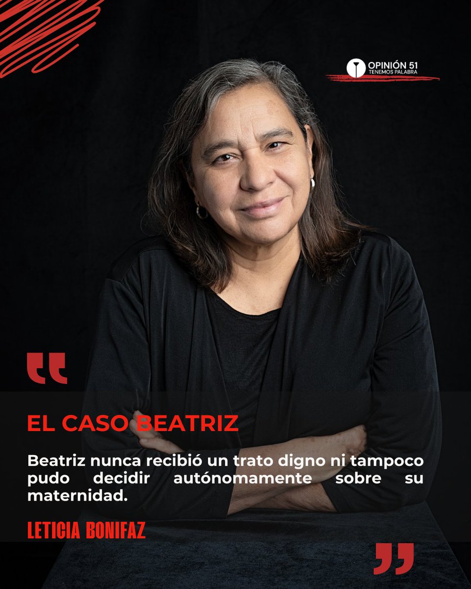 Opinion_51's tweet photo. Leticia Bonifaz  [@Leticia_Bonifaz] analiza el caso Beatriz y cómo la Corte Interamericana perdió la oportunidad de fijar criterios que protejan a más mujeres en situaciones similares.

Audiocolumna | #Opinión51

https://t.co/aoX1YcV2b5 https://t.co/jADSP0ZHcm