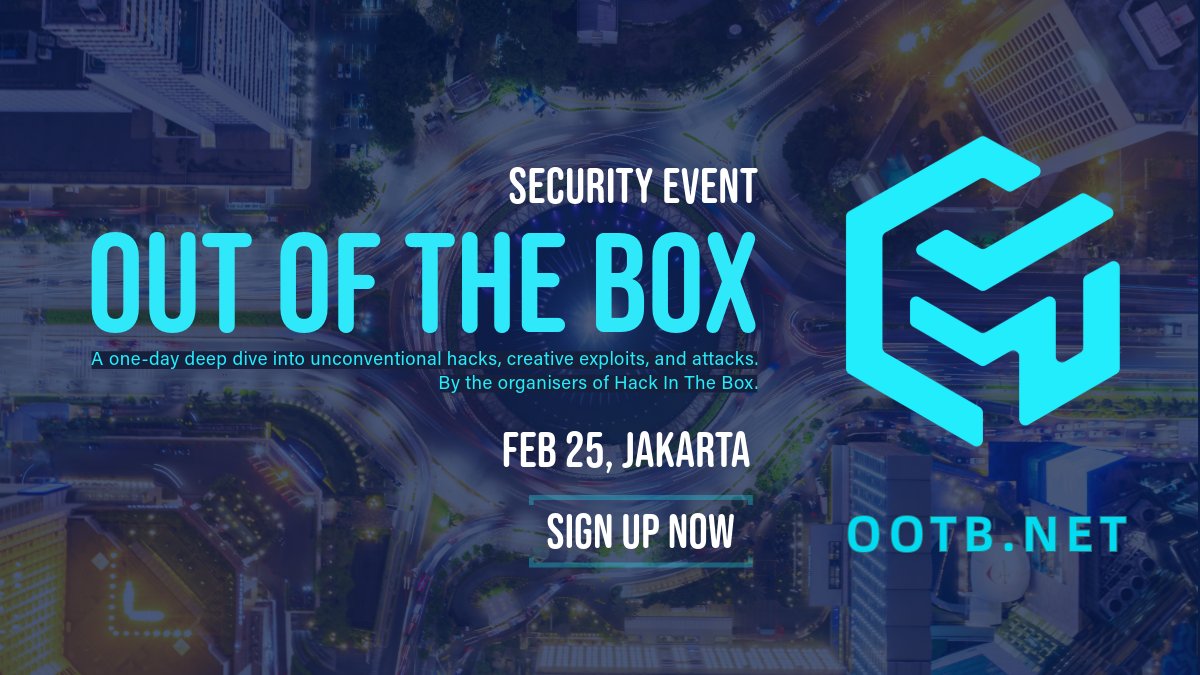 Awesome! A hacker-conf is nearby and quite affordable for 'marhaen' people like us 🤣. 

Check out ootb.net