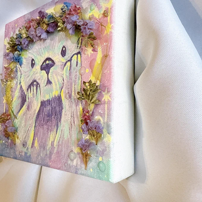 Flower×Art ラッコꕀ #art #アート #絵画 #ラッコ