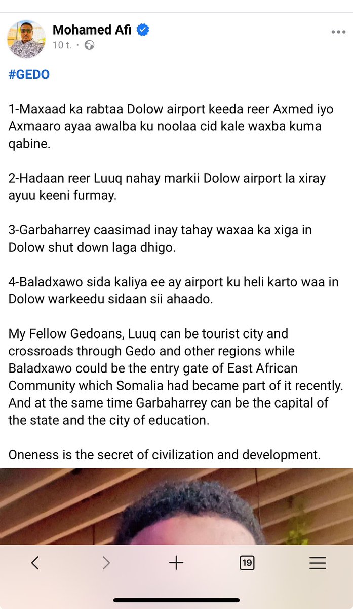 Araweelo2009's tweet photo. #GEDO 
#JAALE MAREEXAN: ayaga e isma jeclo somalida kalena ma jeclo ..😨🤦🏽‍♀️
Doloow ariport  waxa lo xiray oo la isku haysto magalada Wa meshi anago gabdho u badan an xaq xaqnaay oo isha Gedo noqotay. Qofkasto meshu deggo mu xaq xaqdo why walalka ad wax la cuneyso u xasidin?
Casimadi doloow ba dumisay luqa doloow ba dumisay B/ Hawo doloow ba dumisay bay kuwa da hayan aniga wan oga waligeyba..!
Xita twitter  ba habro wayen igu haystan haday arkan ano mel ka hadalyo qofka host ah luqa u galayo oo leh nagtan naga qabo waxana la iso diray qoralo badan wlhi yab
Walalka inta necebtahay adigane Wale mal ma garto..!

Ugu  danbeyn Gedo ina aniga leyahay ban aminsanahay dhibkeda u yahay dhibkeyga waligey ma kala jeclan garbo & doloow😰
Jaalle Mareexan waxay aduunka oga haren Wa xasidnimada ay ayaga isku qaban😡