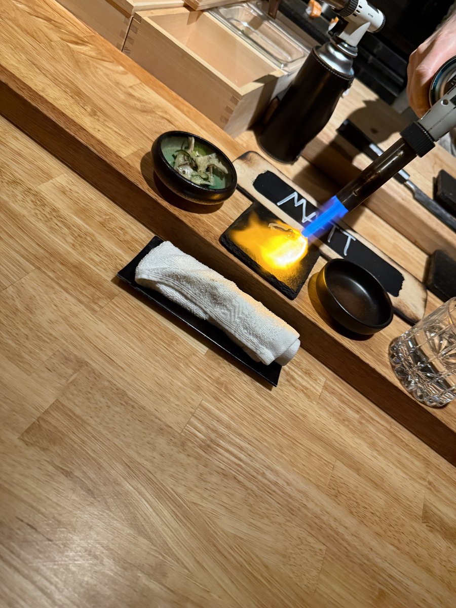 23 Course Omakase Experience with the boo tonight! This much fish makes for a happy kitty!