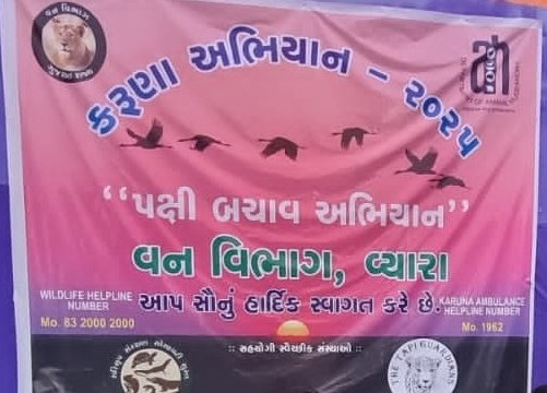 કરૂણા અભિયાન-૨૦૨૫
"પક્ષી બચાવ અભિયાન"
વન વિભાગ, વ્યારા 
#KarunaAbhiyan #forest #gujratforest