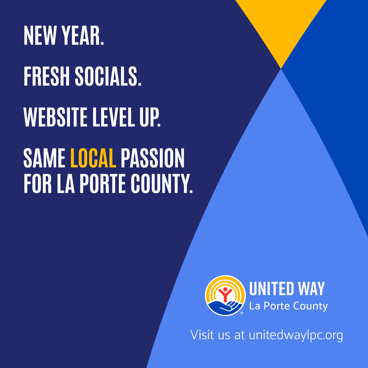 We’ve got a fresh new look for 2025, but underneath we are still the same committed, passionate advocate, partner and change agent for La Porte County that we have been since 1957. #UnitedIsTheWay in La Porte County! Learn more at unitedwaylpc.org.