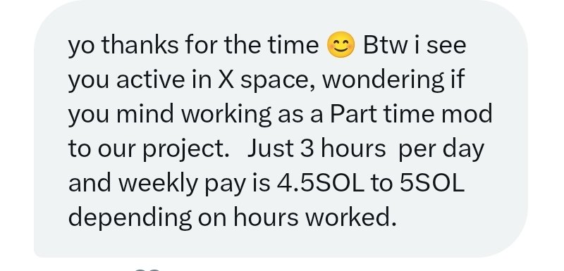 Hi web3 Legends 

I got this job offer today I don't need it anyone here who need this job offer ?