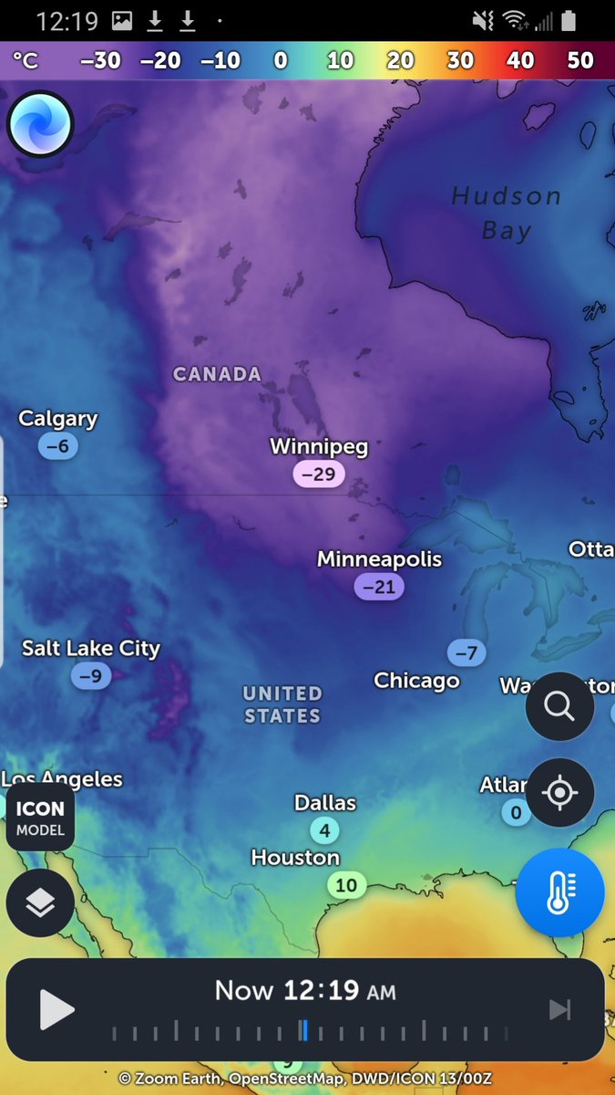 GDrumsB's tweet photo. It is a near record cold of minus 67 Celicius in Greenland right now Jan 13th 2025. That is not including wind chill.
The lowest temperature ever recorded in Greenland was -69.6°C (-93.3°F) on December 22, 1991 at the Klinck Automatic Weather Station. &amp; -29 C in Winnipeg Canada. https://t.co/TDx9pP9ZgA