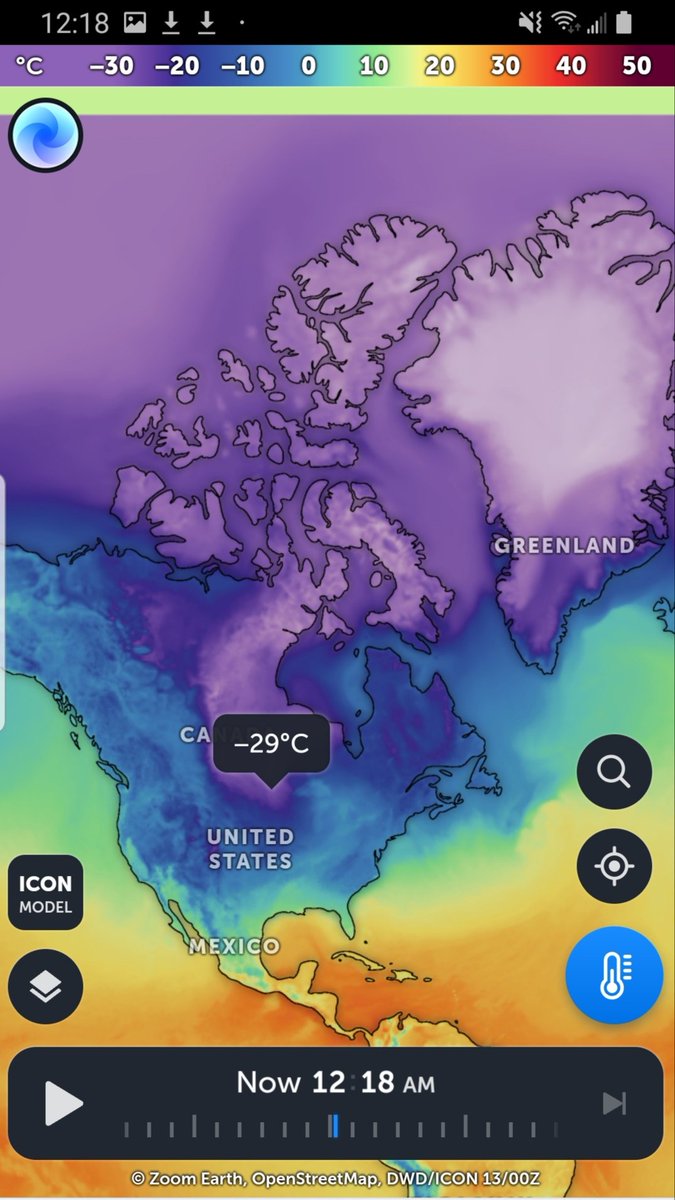 GDrumsB's tweet photo. It is a near record cold of minus 67 Celicius in Greenland right now Jan 13th 2025. That is not including wind chill.
The lowest temperature ever recorded in Greenland was -69.6°C (-93.3°F) on December 22, 1991 at the Klinck Automatic Weather Station. &amp; -29 C in Winnipeg Canada. https://t.co/TDx9pP9ZgA